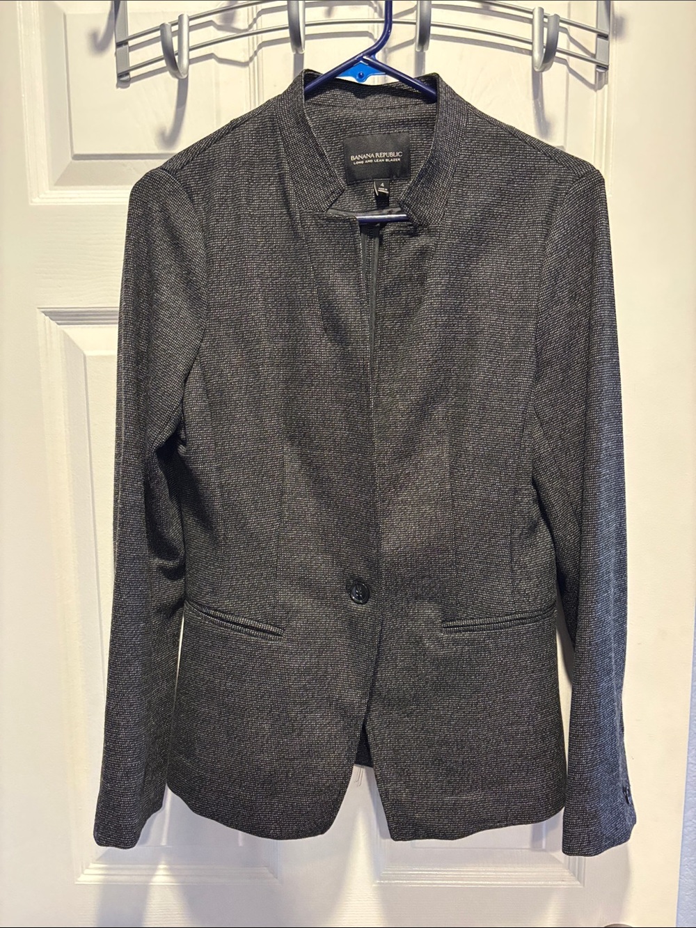 Banana Republic Women's Charcoal Long and Lean Blazer